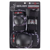 Triple 8 Charcoal Camo Tri Pack Pad Set