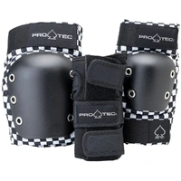 Protec Knee Elbow Wrist Street 3 Pack Checker Youth Protective Pad Set