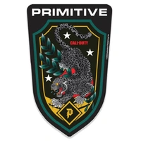 Primitive Black Jaguar Skateboard Sticker