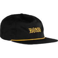 Bones Black & Gold 5 Panel Snapback Hat