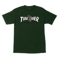 Santa Cruz X Thrasher Screaming Logo Forest Green T-Shirt