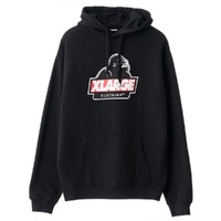 XLarge Slanted Pigment Black Hoodie