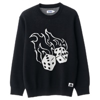 XLarge Fire Dice Knit Black Crew Jumper