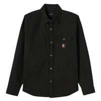 Brixton Builders Overshirt Washed Black Button Up Shirt
