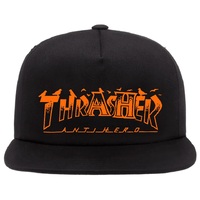 Thrasher X Antihero Pigeon Mag Black Snapback Hat