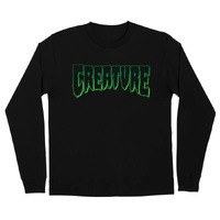 Creature Logo Outline Black Long Sleeve Shirt