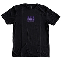 Kick Push Skate Shop Logo Black Purple Mens T-Shirt