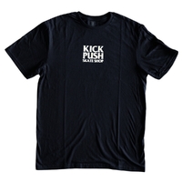 Kick Push Skate Shop Logo Black White Mens T-Shirt