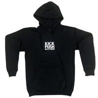 Kick Push Skate Shop Logo Black White Hoodie