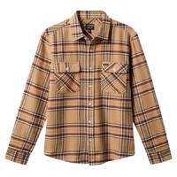 Brixton Bowery Flannel Sand Off White Terracotta Button Up Shirt
