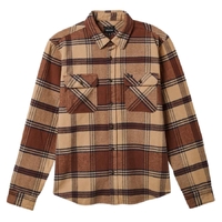 Brixton Bowery Heavy Weight Flannel Sand Bison Button Up Shirt
