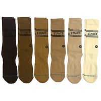 Stance Basic Crew 6 Pack Cream Large Mens Socks