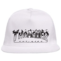 Thrasher X Antihero Pigeon Mag White Snapback Hat