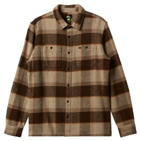 Quiksilver New Seeker Dark Brown Flannel Button Up Shirt