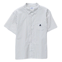 XLarge Square Stripe Coffee Button Up Shirt