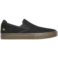 Emerica Wino G6 Slip On Black Gum Dark Grey Mens Skate Shoes