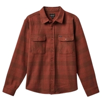 Brixton Bowery Stretch WR Flannel Sepia Terracotta Button Up Shirt