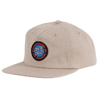 Santa Cruz Speed MFG Dot 5 Panel Natural Snapback Hat