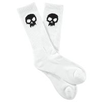 Zero Skull Crew White Socks