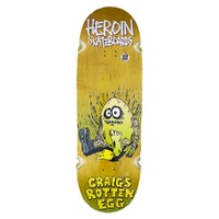 Heroin Craigs Rotten Egg Yellow 10.0 Skateboard Deck