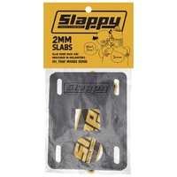 Slappy Slabs 2mm Low Black Skateboard Riser Pads