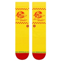 Stance X Stranger Things Surfer Boy Yellow Large Mens Socks