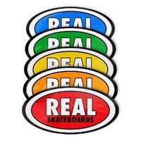 Real Staple Ovals Small Skateboard Sticker