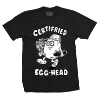 Heroin Certifried Egg Head Black T-Shirt