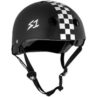 S1 S-One Lifer Certified Black Matte White Checkers Helmet