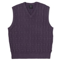 Huf Interlaced Jacquard Overdyed Raisin Vest