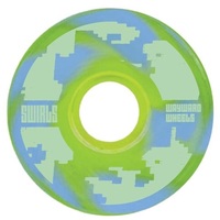 Wayward Fluro Green Baby Blue Swirl Formula 83B 53mm Skateboard Wheels