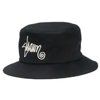 S-Double Shawn Script Black Bucket Hat