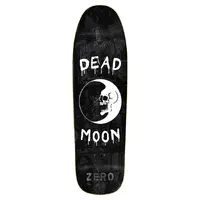 Zero Dead Moon Shaped Black White 9.25 Skateboard Deck