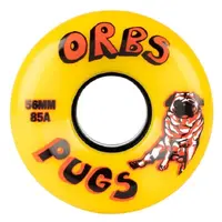 Welcome Orbs Pugs Yellow 85A 56mm Skateboard Wheels