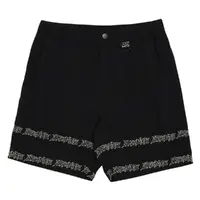 Afends Peace Out Tape Elastic Waist Black Shorts