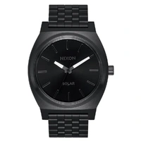 Nixon Time Teller Solar All Black White Watch