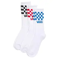 Vans Classic Check Crew White Size 9.5-13 Pack of 3 Socks