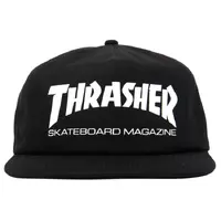 Thrasher Skatemag Black White Snapback Hat