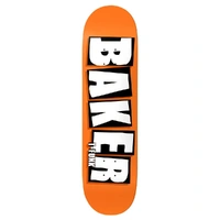 Baker T-Funk Brand Name Neon Orange B2 8.25 Skateboard Deck