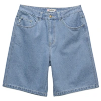 S-Double Emb Standard Mid Blue Shorts