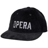 Opera Corduroy Black Hat