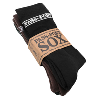 Passport Hi Sox R43 Black Green Brown 3 Pack Socks