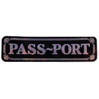 Passport Official Black Holographic Silver Sticker