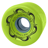 Carver Roundhouse Slick Green Glow 83A 65mm Skateboard Wheels