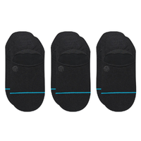 Stance Icon No Show 3 Pack Black Medium Mens Socks