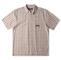 Former Manners Check Taupe Button Up Shirt