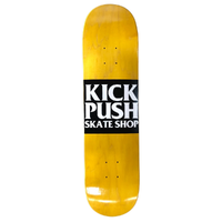 Kick Push American Pro Shaped Yellow 8.0 Skateboard Deck