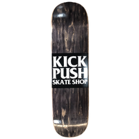 Kick Push American Pro Shaped Black 8.375 Skateboard Deck