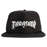 Thrasher Chains Black Trucker Hat