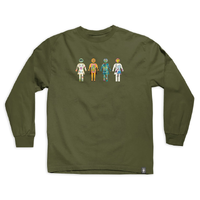 Girl Squad Army Green Long Sleeve Shirt